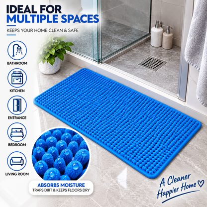 Soft Microfiber Bath Mat | Absorbent Non-Slip Floor Mat | 30 × 18 Inch