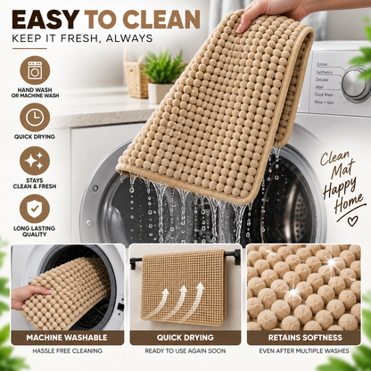 2PC Soft Textured Floor Mat | Non-Slip Door & Bathroom Mat | 23 × 15 Inch