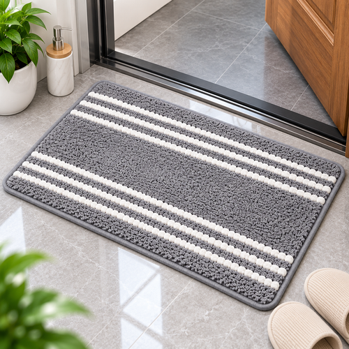 2PC Soft Non-Slip Bath Mat | Absorbent Microfiber Floor Mat