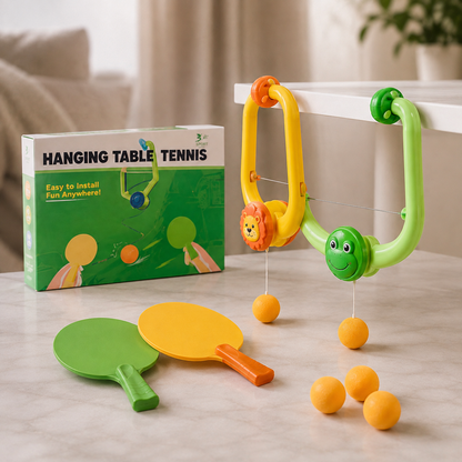 Hanging Table Tennis Game for Kids | Indoor Paddle Ball Training Toy