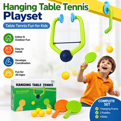 Hanging Table Tennis Game for Kids | Indoor Paddle Ball Training Toy