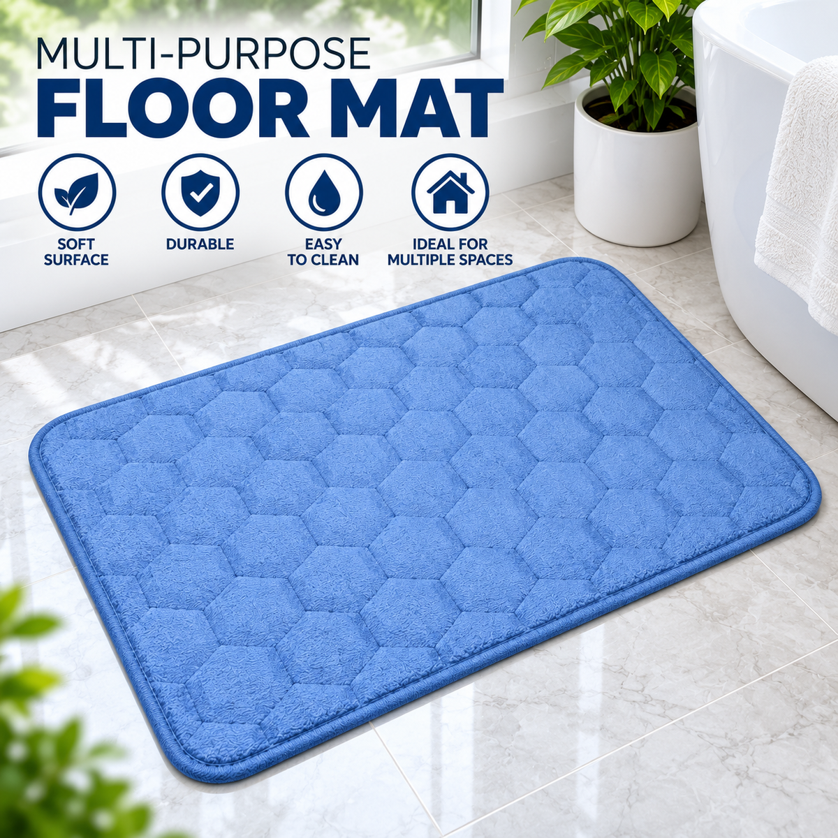2PC Premium Padded Foam Floor Mat 23 × 15 Inch | Soft Multi-Purpose Mat