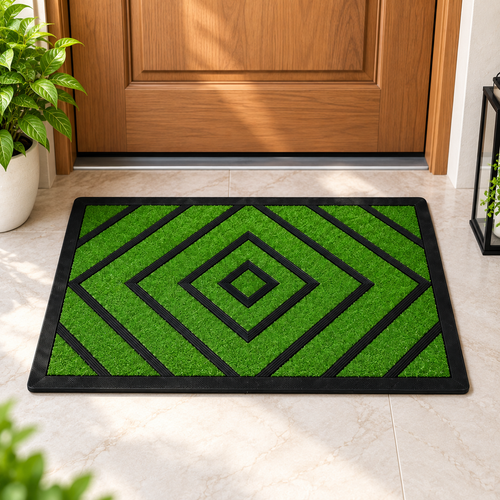 2PC Stylish Door Mat 30 × 18 Inch | Non-Slip Outdoor & Indoor Floor Mat