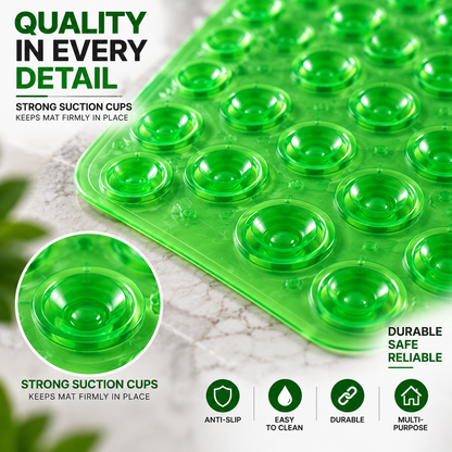 2PC Anti-Slip Bathroom Mat 24 × 15 Inch | Suction Cup Shower & Floor Mat