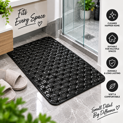 2PC Anti-Slip Bathroom Mat 26 × 14 Inch | Drainage Shower & Floor Mat