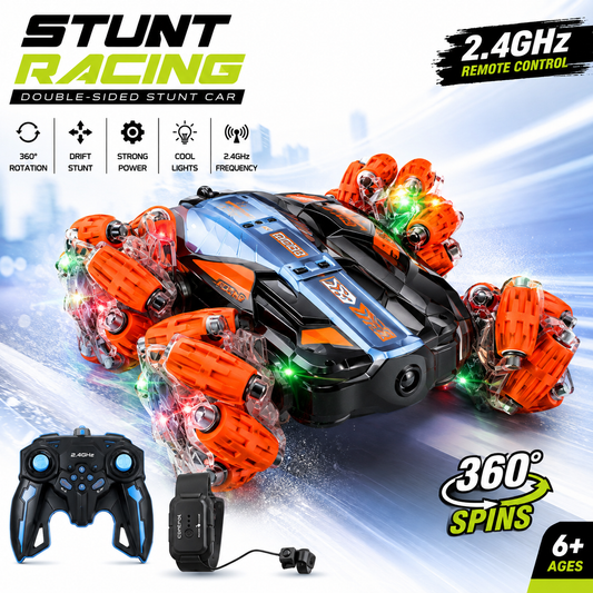Remote Control Stunt Car with 360° Spin & Gesture Control