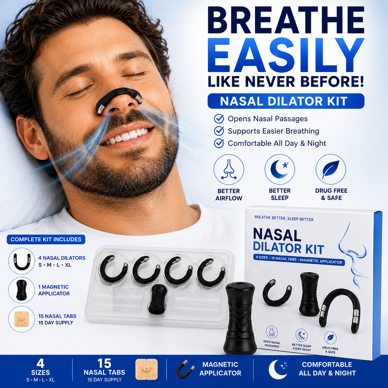 Magnetic Nasal Dilator Kit | Anti Snoring Device