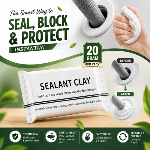 Quick Repair Clay Sealing Putty | Multi-Purpose Sealant Mud for Holes, Gaps & Cracks