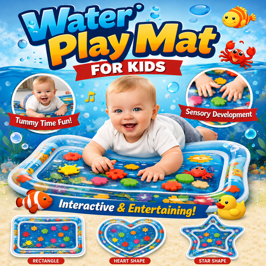 Infinno Inflatable Tummy Time Water Play Mat – Sensory Development Mat for Babies (3-24 Months)