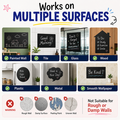 Self-Adhesive Erasable Blackboard Sticker Roll 200×45cm