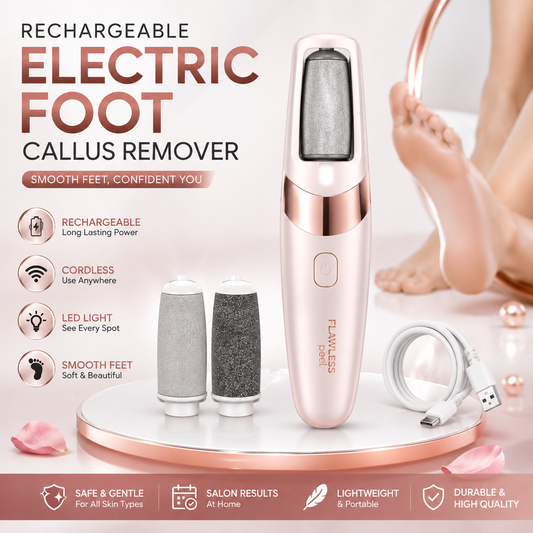 Rechargeable Electric Foot Callus Remover | Cordless Pedi Roller for Dry, Cracked Heels & Dead Skin
