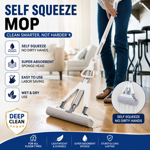 Super Absorbent Self Squeeze Sponge Floor Mop