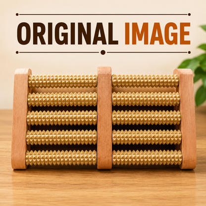 Wooden Foot Massage Roller | Natural Wooden Foot Roller for Daily Relaxation & Comfort