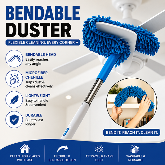 Bendable Microfiber Duster Foldable Multipurpose Cleaning Brush for Car, Home & Office Use