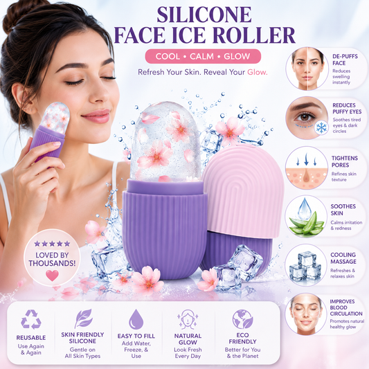 Silicone Face Ice Roller – Skin Refreshing Beauty Tool