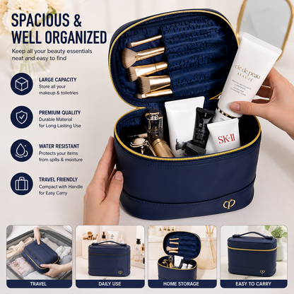 Portable Cosmetic Storage Bag – Large Capacity Makeup & Skincare Organizer for Travel