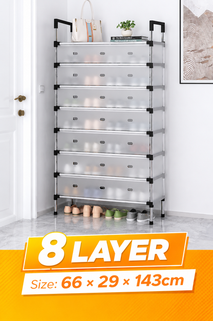 Dustproof Shoe Rack Organizer | Multi-Layer Waterproof Shoe Stand | Space-Saving Storage Shelf for Home
