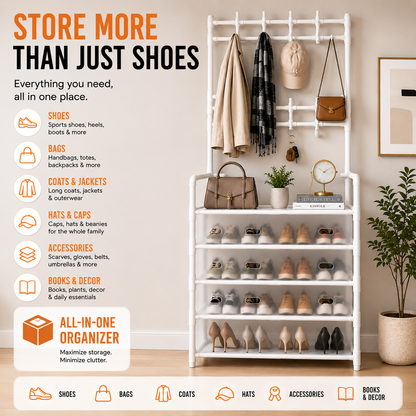 Coat and shoe rack with dust cover - Saadiq.pk Pakistan