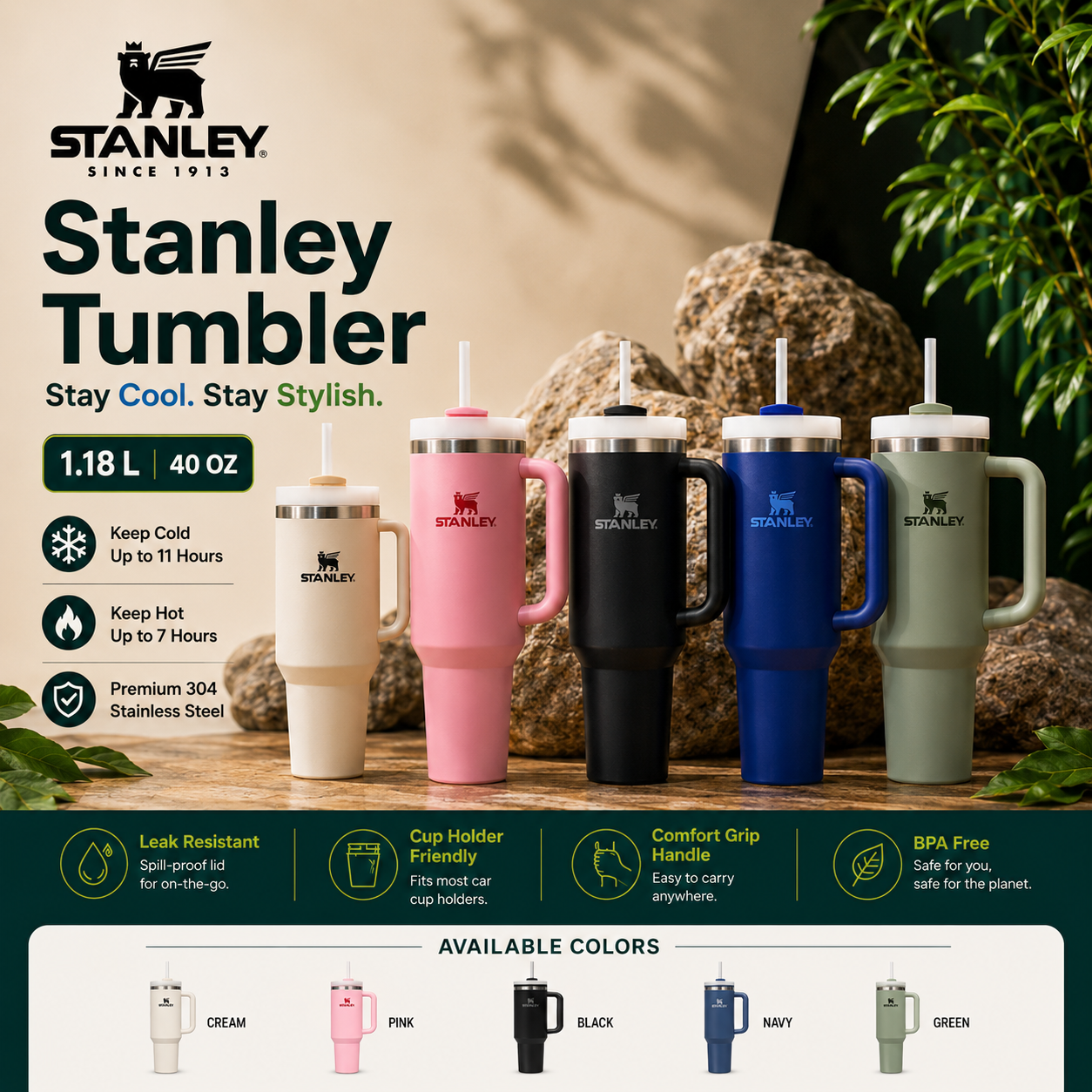 Stainless steel vacuum insulated water tumbler - Saadiq.pk