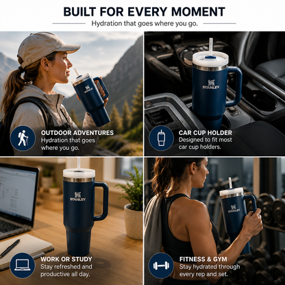40oz travel tumbler with handle and straw - buy in Pakistan