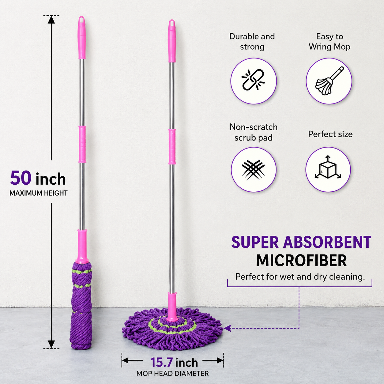 Microfiber twister mop for floor cleaning - buy in Pakistan