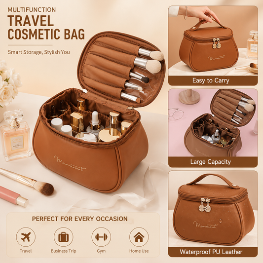 Multifunction Travel Cosmetic Bag – Large Capacity Waterproof Makeup & Toiletry Organizer for Women