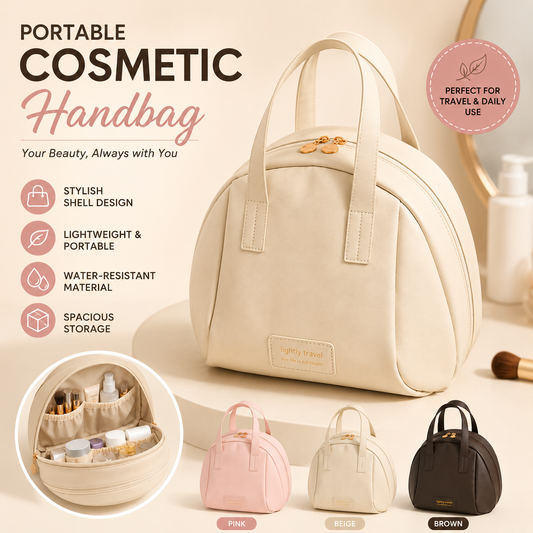 Portable Cosmetic Handbag | Shell‑Design Makeup Storage Pouch
