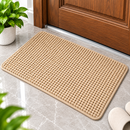2PC Soft Textured Floor Mat | Non-Slip Door & Bathroom Mat | 23 × 15 Inch
