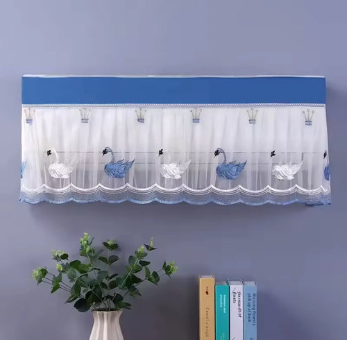 Wall Mounted Air Conditioner Dust Cover Prevent Direct Blowing Hanging Wind Shield Curtain Anti-Dust Air Conditioning Cover
