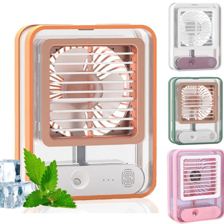 Mini desktop cooling fan with mist - buy in Pakistan