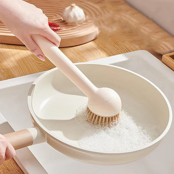 Long Handle Rotatable Dish Brush – Heavy‑Duty Kitchen Cleaning Scrubber