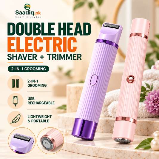 2-in-1 Electric Shaver & Trimmer for Women | Rechargeable Hair Remover