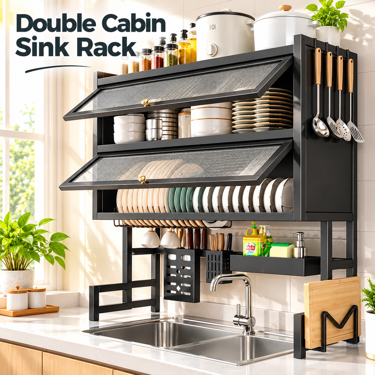 Double Cabin Over the Sink Rack