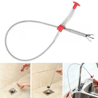 Long Drain Cleaning Tool | 85cm Pipe Snake for Sink, Basin & Bathroom Drains