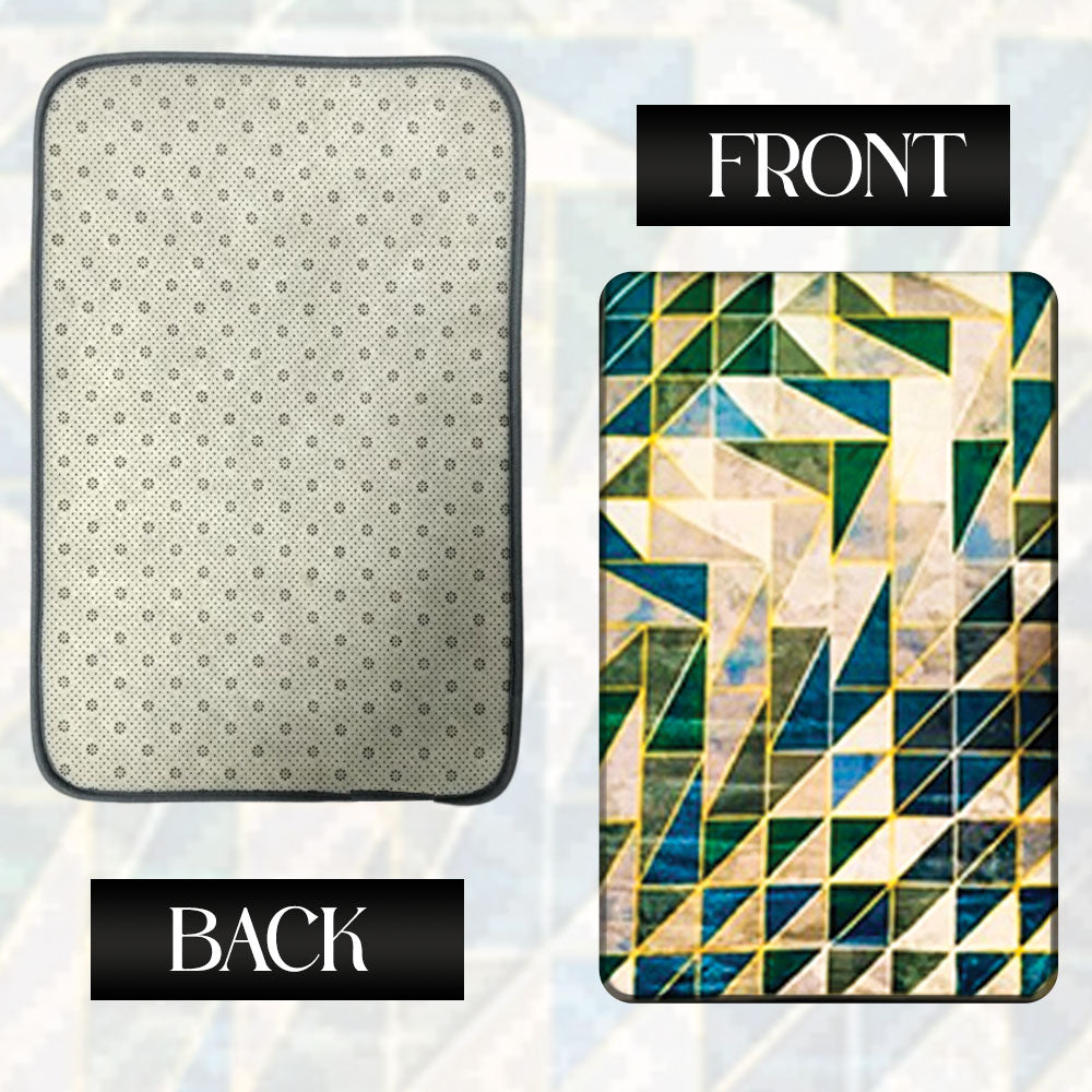 Green Gold Black Geometric Lines Pacific Rug (100 X 150 CM)