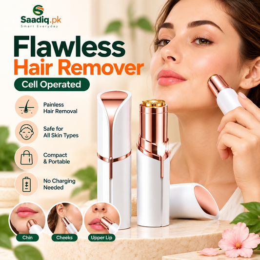 Battery-Operated Facial Hair Trimmer for Women – Compact with Light