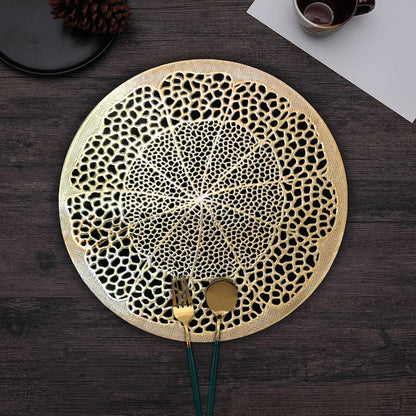 Fancy Dining Table Mat (Round) – Elegant Washable Placemat