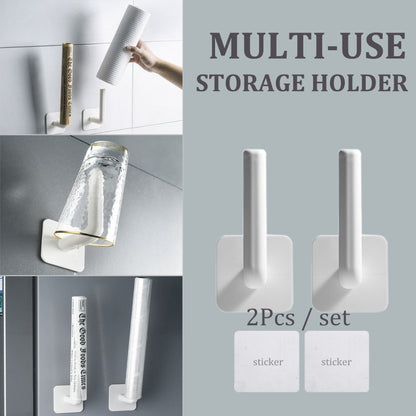 L Shape Multipurpose Holder (Pack of 2) – Self-Adhesive Wall Mount Organizer