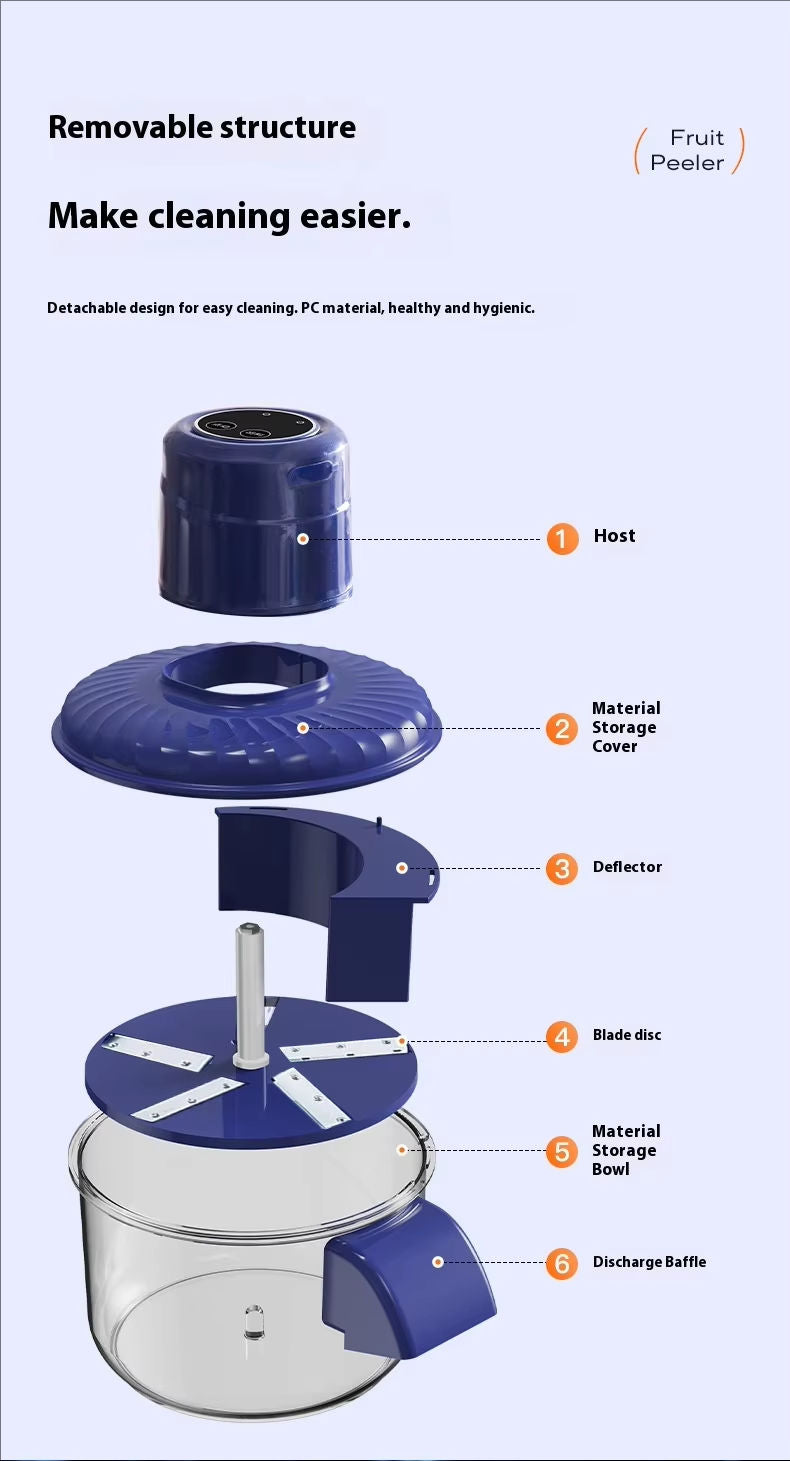Automatic Electric Fruit Peeler Machine One-Touch Grape, Plum, Tomato & Garlic Peeling Device with Storage Bowl