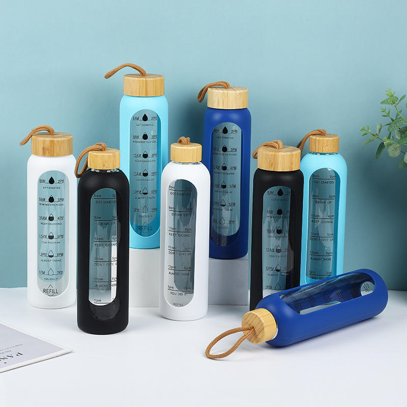 Motivational  Time Marker Water Bottle – Leakproof BPA Free Reusable Sports Bottle