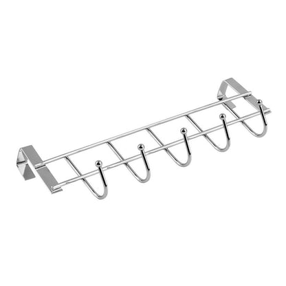 Steel Cabinet Hanger – Over the Door 5 Hook Organizer Rack