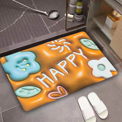 3D Flower Floor Mat – Quick Dry Diatomaceous Earth Bathroom Mat