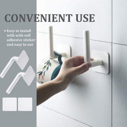 L Shape Multipurpose Holder (Pack of 2) – Self-Adhesive Wall Mount Organizer