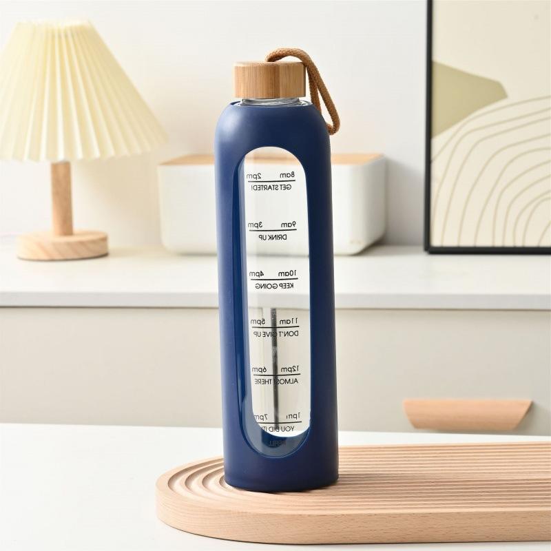 Motivational  Time Marker Water Bottle – Leakproof BPA Free Reusable Sports Bottle