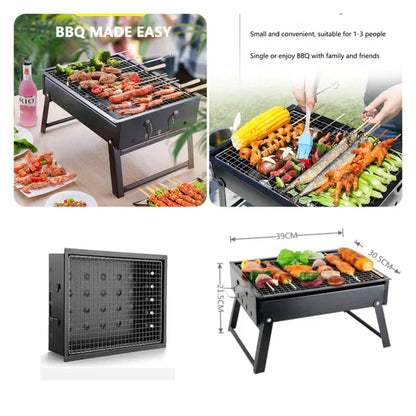 Portable Foldable BBQ Grill – Lightweight Charcoal Barbecue Stove
