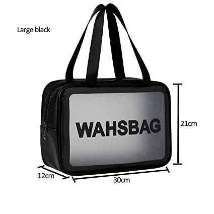 Transparent Waterproof PVC Travel Cosmetic Washbag Set – 3-Pack