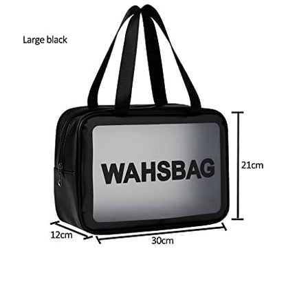 Transparent Waterproof PVC Travel Cosmetic Washbag Set – 3-Pack
