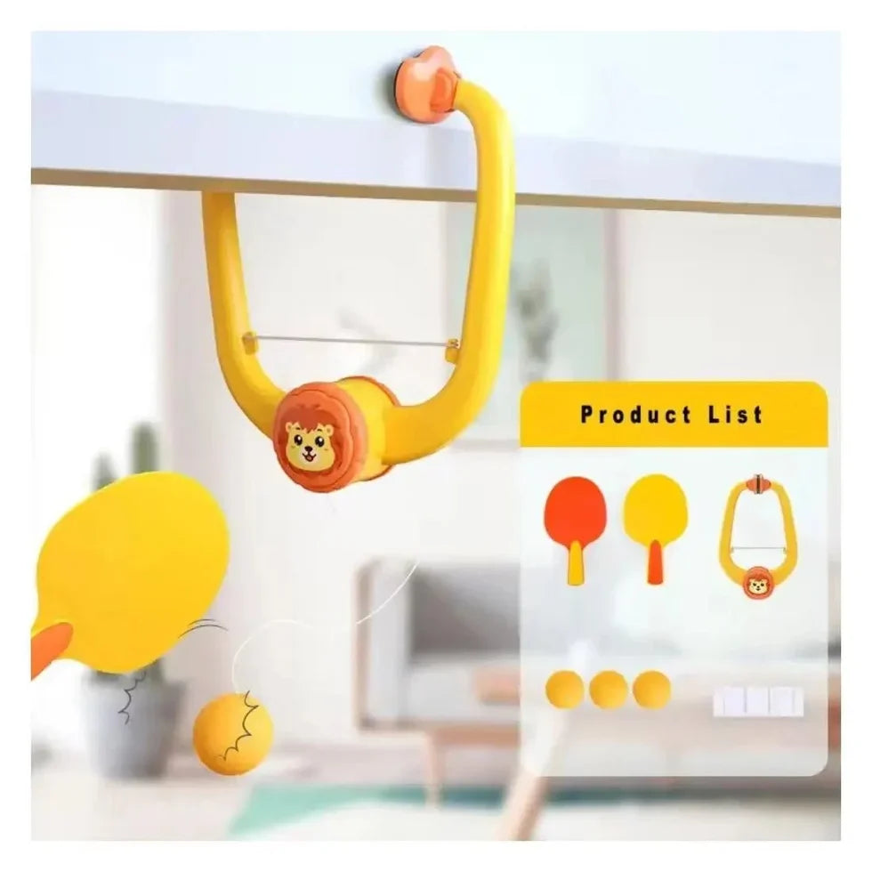 Hanging Table Tennis Game for Kids | Indoor Paddle Ball Training Toy