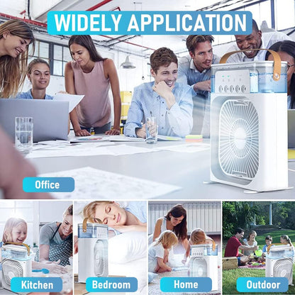 Portable Air Cooler Desk Fan with Water Spray – USB Mini Air Conditioner