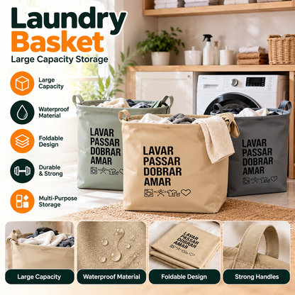 Portable Foldable Storage Basket – Simple Multi-Purpose Organizer